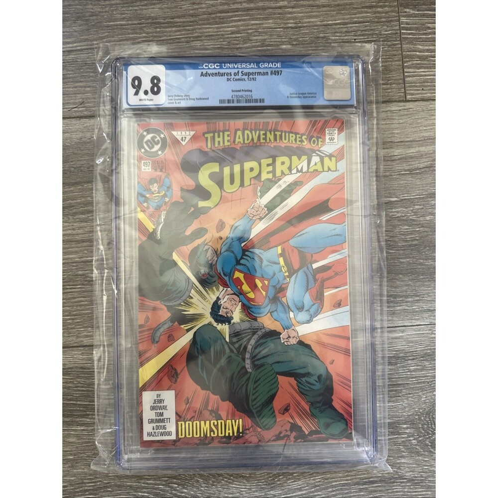 DC Adventures Of Superman (1987) #497 Second Printing Variant CGC 9.8 NM/MT